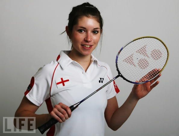 Heather Olver poses for a photo prior to a training session at the National Badminton Centre.