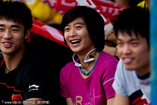 Wang Lin hanging out with Lin Dan.