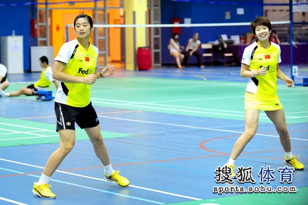 Wang Lin in training with Wang Xin