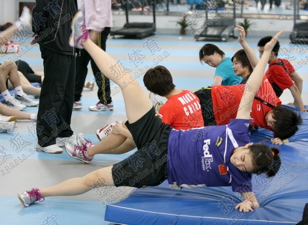 Wang Shixian training hard