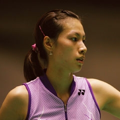 Xie Xingfang nice pink badminton outfit.